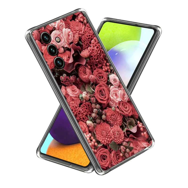 For Samsung Galaxy A35 5G TPU Case IMD Pattern Printing Scratch-resistant Phone Cover - Artless Million Flowers