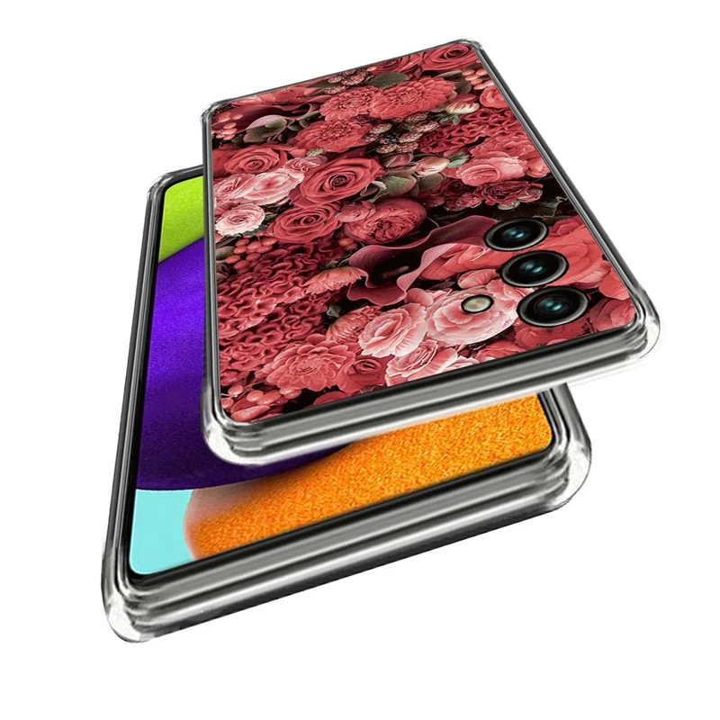 For Samsung Galaxy A35 5G TPU Case IMD Pattern Printing Scratch-resistant Phone Cover - Artless Million Flowers