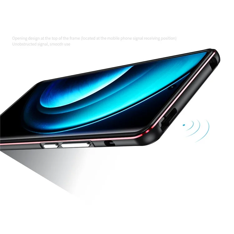 Für vivo X100 5G Bumper Case Metallrahmen Kameraschutz - Schwarz / Rot