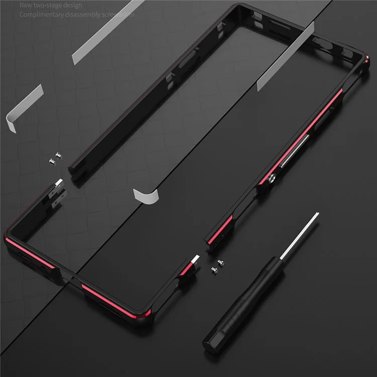 Для ZTE nubia Red Magic 9 Pro 5G / 9 Pro+ 5G Чехол-бампер для телефона - черный / красный
