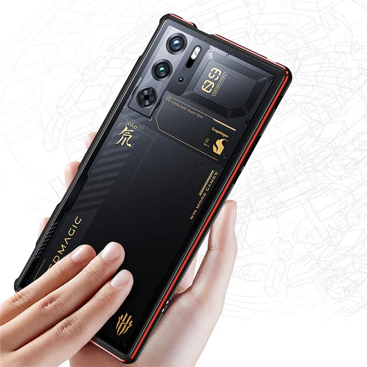 Для ZTE nubia Red Magic 9 Pro 5G / 9 Pro+ 5G Чехол-бампер для телефона - черный / красный