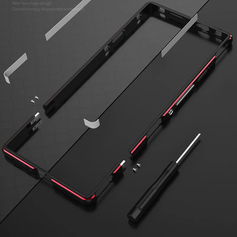 For ZTE nubia RedMagic 10 Pro+ 5G / 10 Pro 5G / 9 Pro 5G / 9 Pro+ 5G Bumper Case Phone Cover Frame - Black  /  Silver