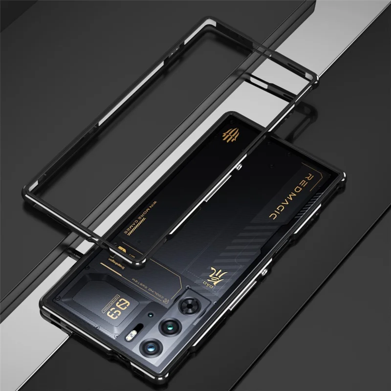 For ZTE nubia RedMagic 10 Pro+ 5G / 10 Pro 5G / 9 Pro 5G / 9 Pro+ 5G Bumper Case Phone Cover Frame - Black  /  Silver