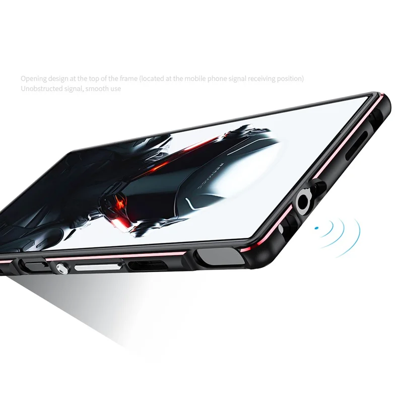 For ZTE nubia RedMagic 10 Pro+ 5G / 10 Pro 5G / 9 Pro 5G / 9 Pro+ 5G Bumper Case Phone Cover Frame - Black  /  Silver
