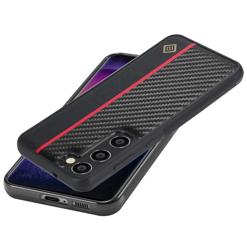 LC.IMEEKE voor Samsung Galaxy A15 5G / A15 4G telefoonhoesje met koolstofvezelstructuur beschermend hoesje