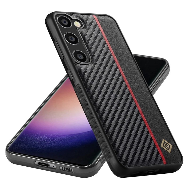 LC.IMEEKE voor Samsung Galaxy A15 5G / A15 4G telefoonhoesje met koolstofvezelstructuur beschermend hoesje