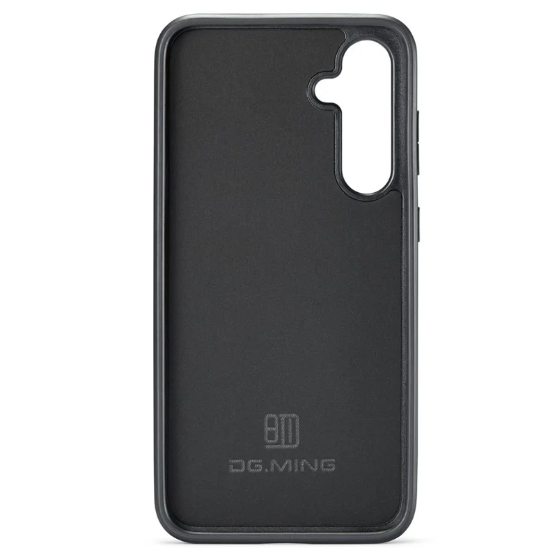 DG.MING For Samsung Galaxy S23 FE PU Leather Coating Cover Shockproof Phone Back Case - Purple