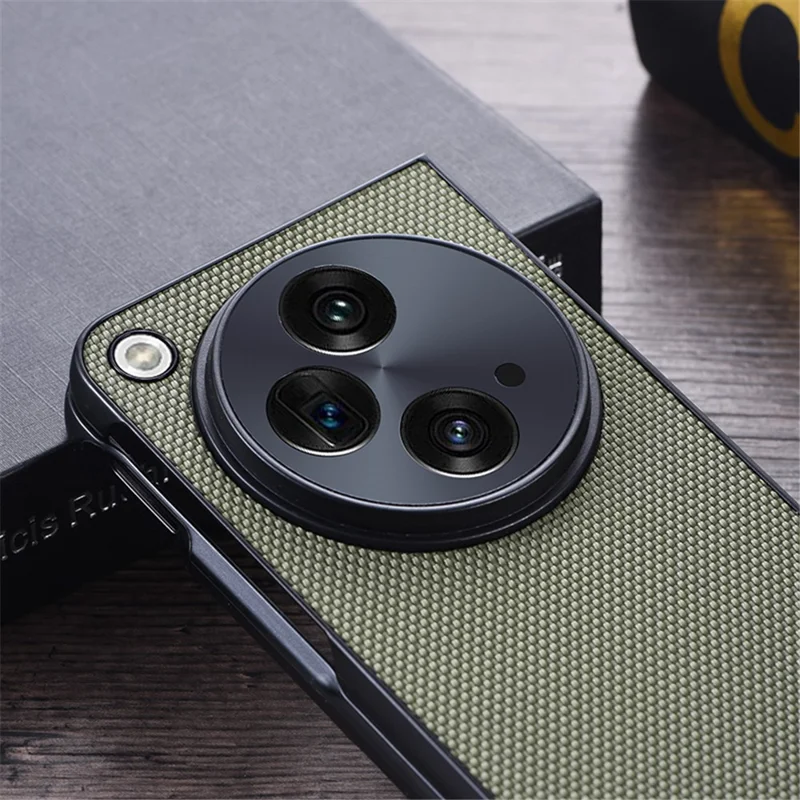 For OnePlus Open Back Case Anti-fingerprint Nylon TPU Phone Protective Cover - Red