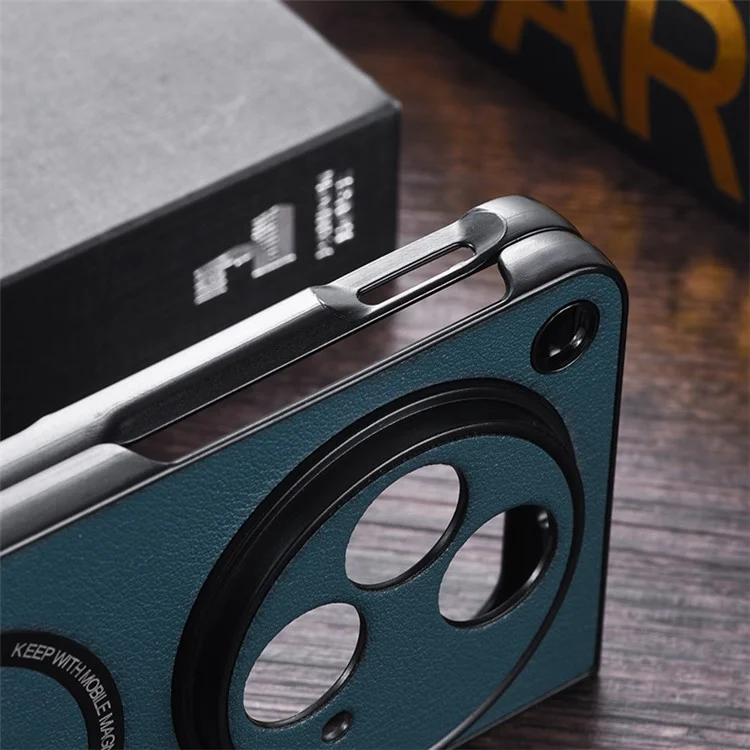 For OnePlus Open Magnetic Phone Case PU Leather+TPU Cover Compatible with MagSafe - Red