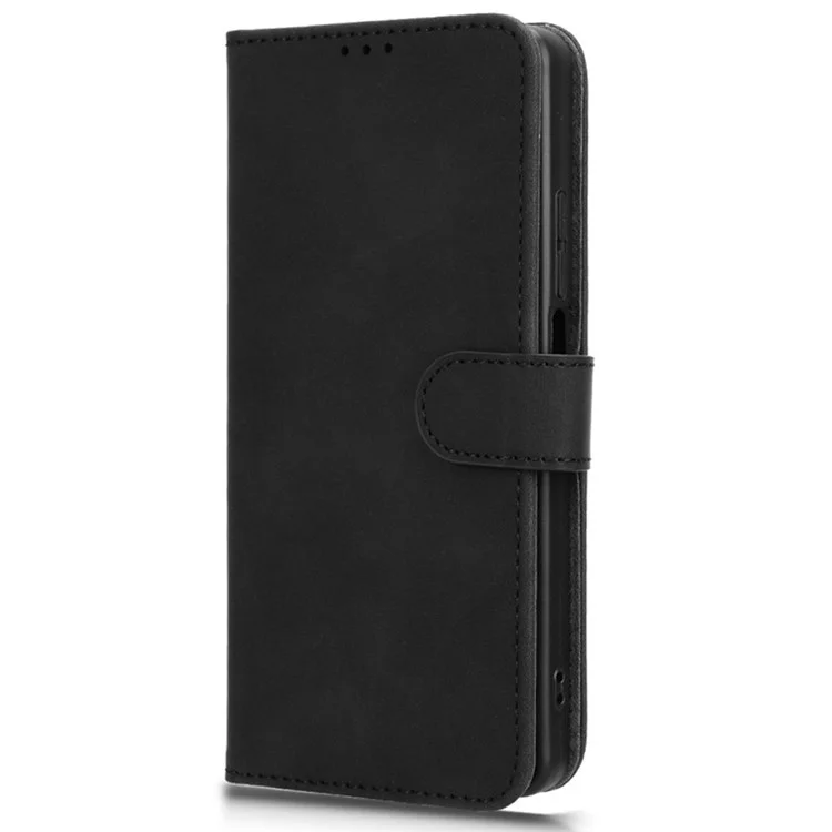 Для TCL 40 Nxtpaper Кожаный чехол Skin-Touch PU Leather Phone Cover Wallet Stand - Черный