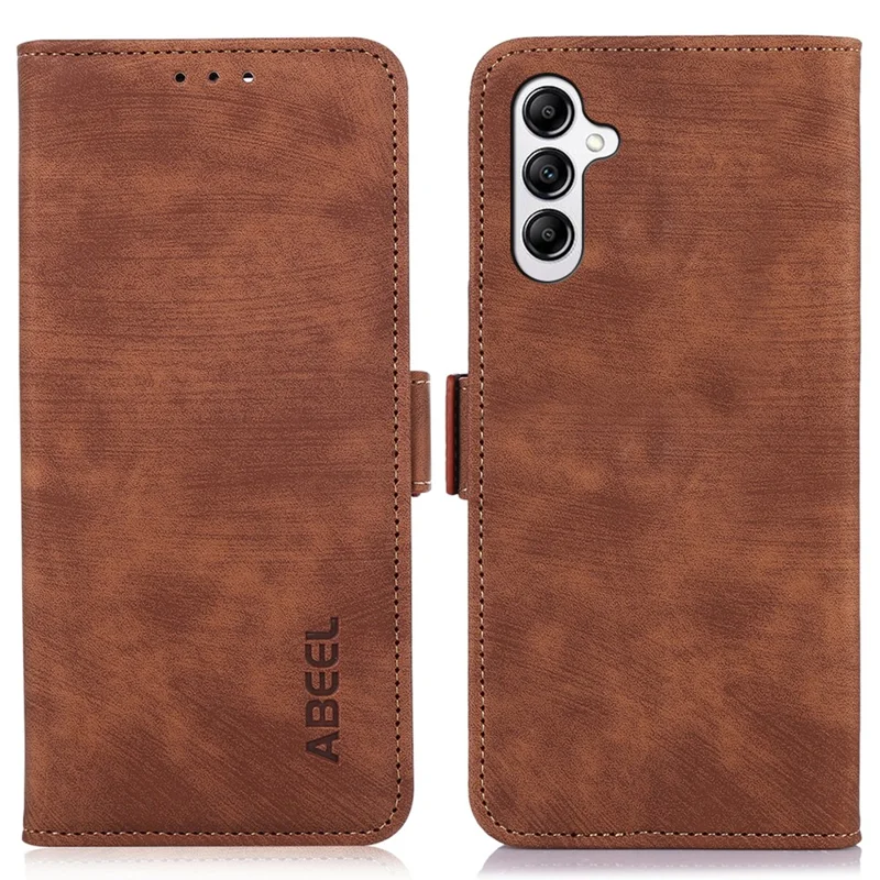 ABEEL For Samsung Galaxy A35 5G Phone Case Vintage PU Leather Wallet Flip Cover Protector - Brown