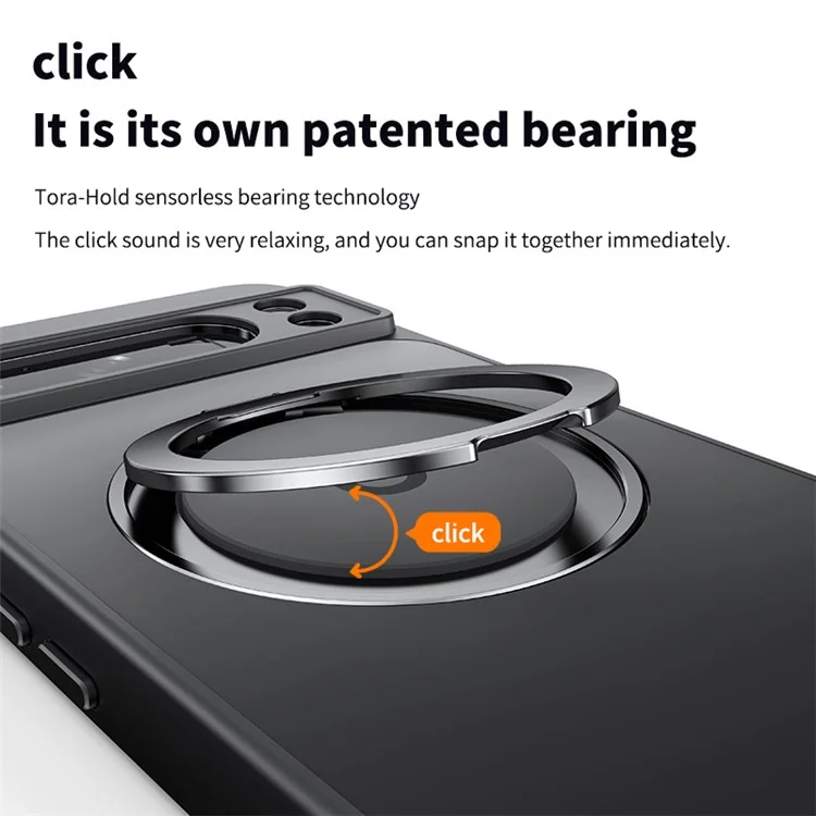 Para Caso Google Pixel 8a Compatível com MagSafe TPU+Capa de Telefone Acrílica com Suporte para Anel - Transparente