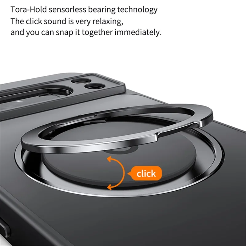 For Google Pixel 8 Pro Case Magnetic Case Ring Kickstand TPU+Acrylic Back Cover - Transparent