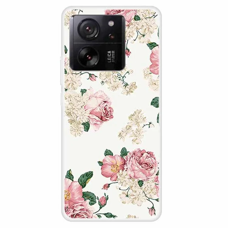For Xiaomi Redmi K60 Ultra  /  13T  /  13T Pro TPU Case Pattern Printing Phone Back Cover - Flowers