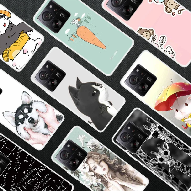 For Xiaomi Redmi K60 Ultra  /  13T  /  13T Pro Case Pattern Printing Soft TPU Phone Protective Cover - Moonlight Lakeside