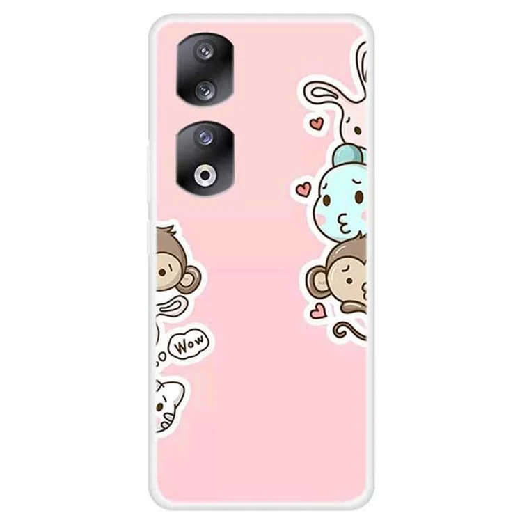 Чехол для телефона Honor 90 Pro TPU с защитной задней крышкой и узорчатой печатью - Wow