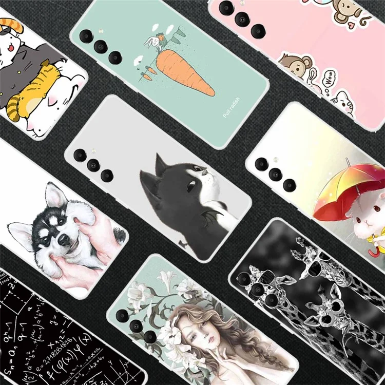 For Samsung Galaxy A05s 4G Back Case Drop-proof TPU Cell Phone Cover with Pattern Printing - Husky