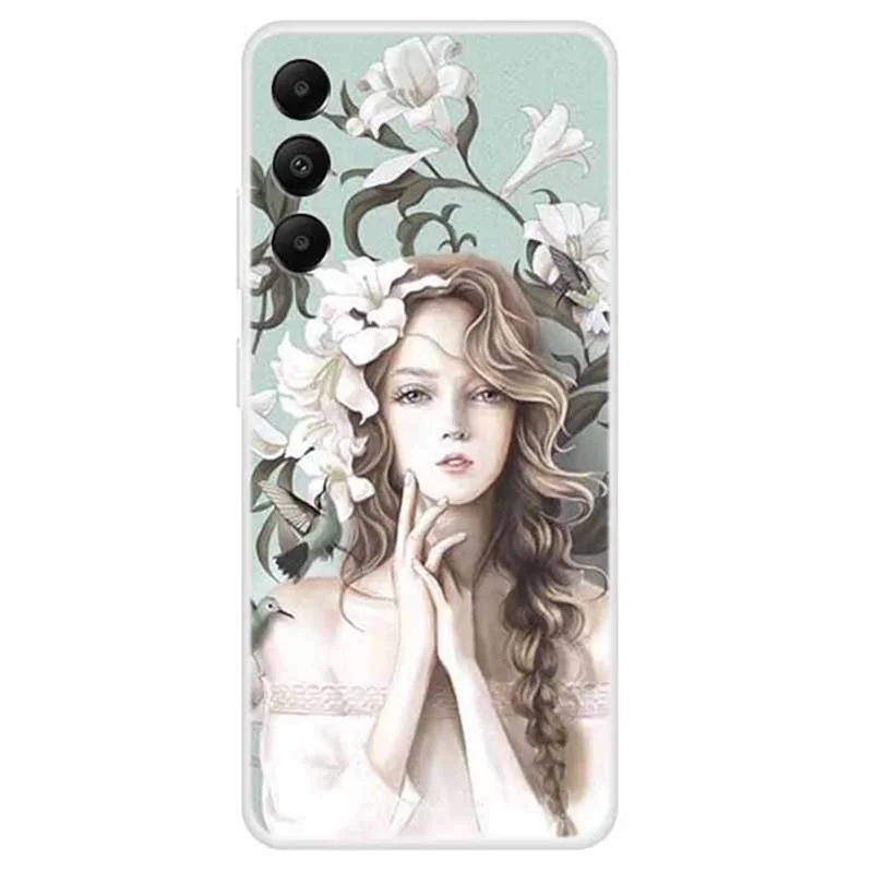 For Samsung Galaxy A05s 4G Back Case Drop-proof TPU Cell Phone Cover with Pattern Printing - Girl