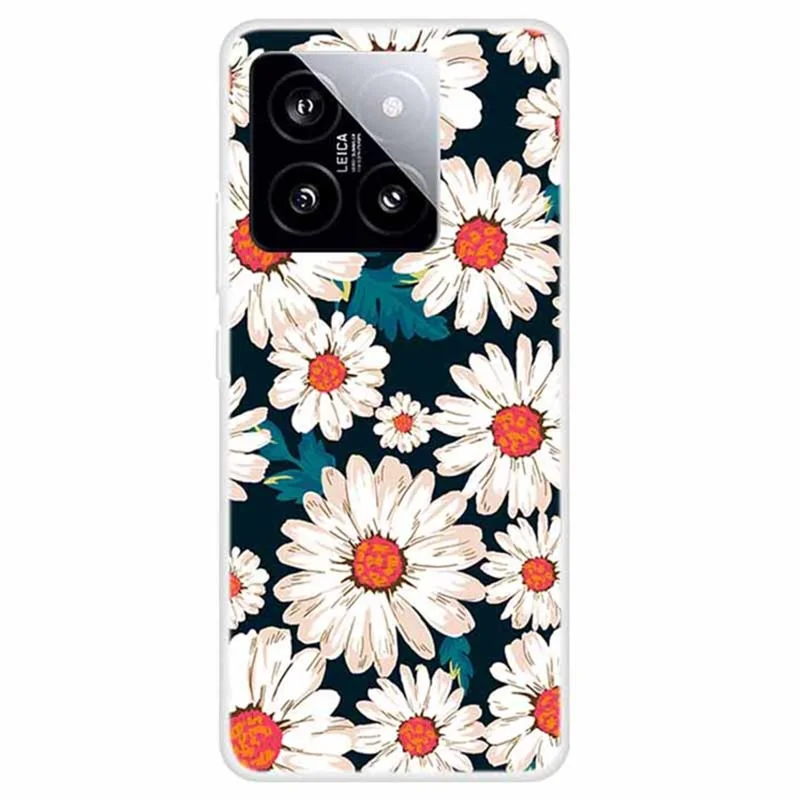 Für Xiaomi 14 Case Pattern Printing Slim Anti-driop TPU Phone Protective Cover - Daisy
