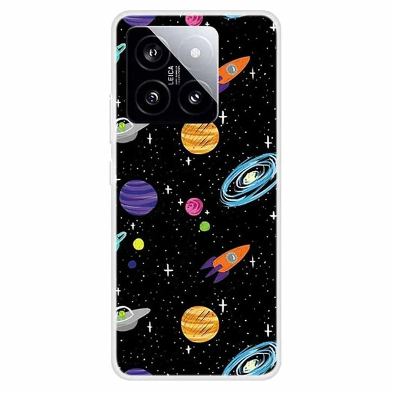 For Xiaomi 14 TPU Cover Pattern Printing Anti-scratch Mobile Phone Case Protector - Interstellar