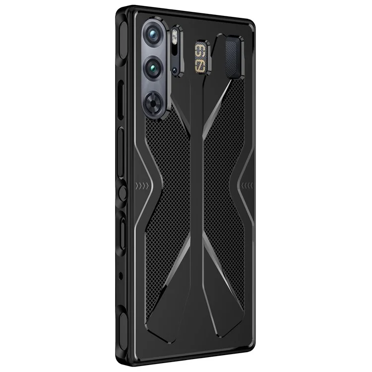 Pour ZTE nubia Red Magic 9 Pro 5G / 9 Pro+ 5G Coque Anti-chute Soft TPU Housse de Protection Arrière - Noir