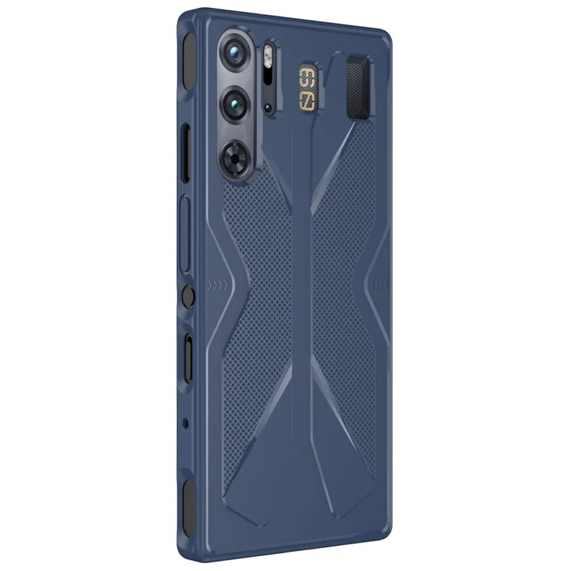 For ZTE nubia Red Magic 9 Pro 5G / 9 Pro+ 5G Case Anti-drop Soft TPU Phone Back Cover - Navy Blue