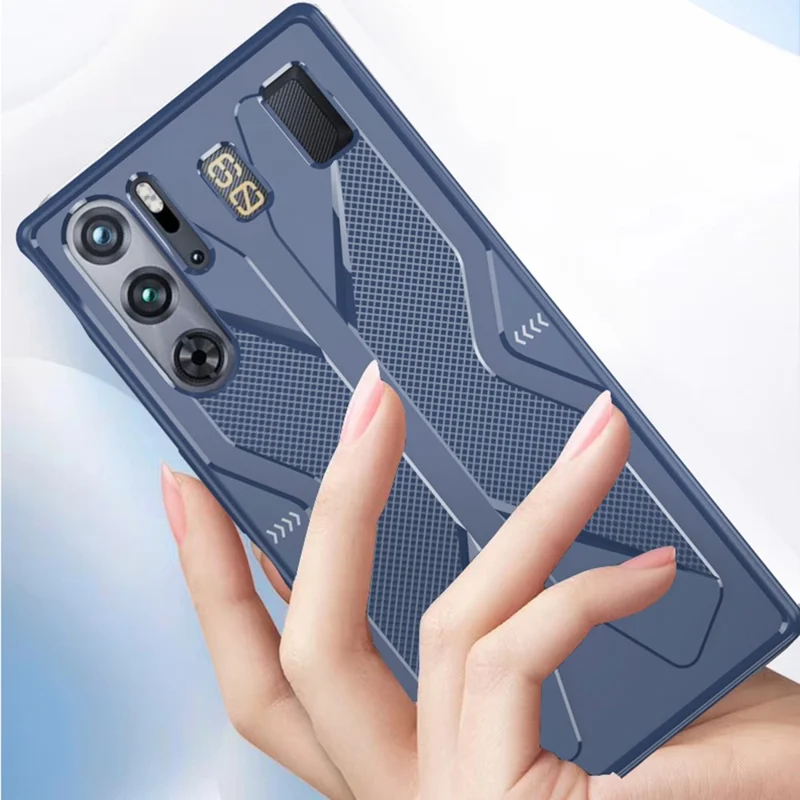 For ZTE nubia Red Magic 9 Pro 5G / 9 Pro+ 5G Case Anti-drop Soft TPU Phone Back Cover - Navy Blue