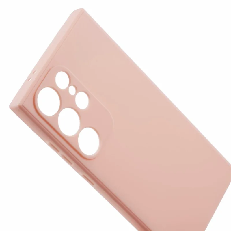 For Samsung Galaxy S24 Ultra TPU Case Straight Edge Protective Phone Cover - Pink