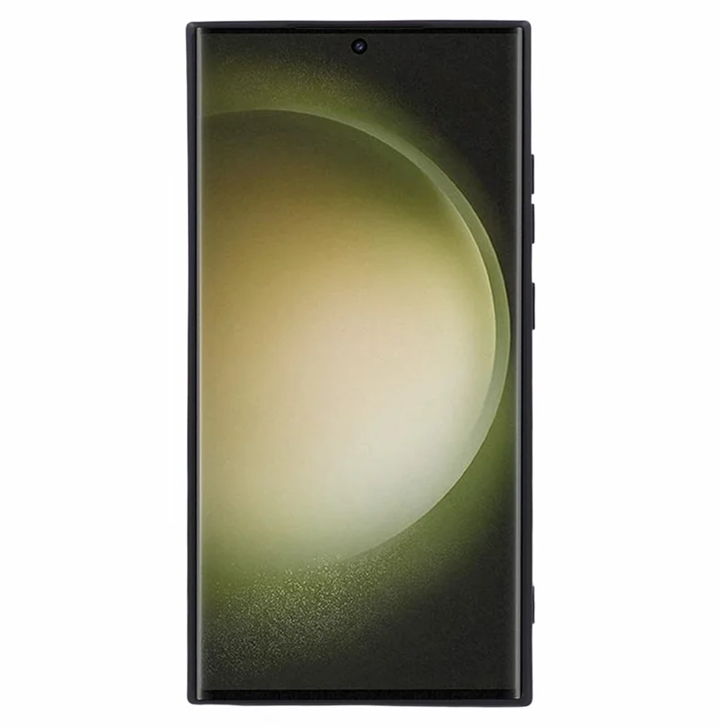 För Samsung Galaxy S24 Ultra TPU-fodral Raka kanter Skyddande mobilhölse - Svart