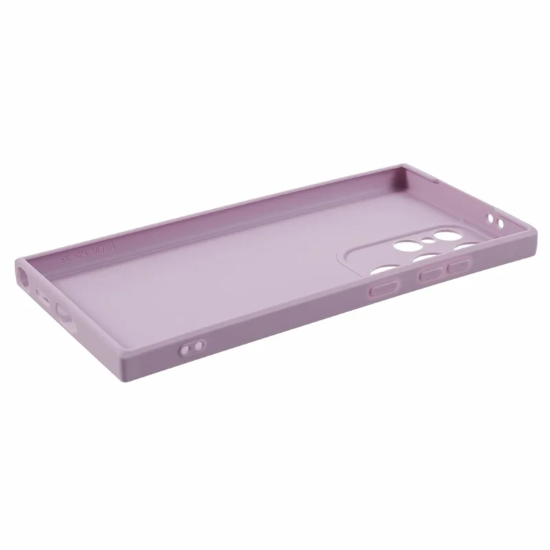 For Samsung Galaxy S24 Ultra TPU Case Straight Edge Protective Phone Cover - Purple