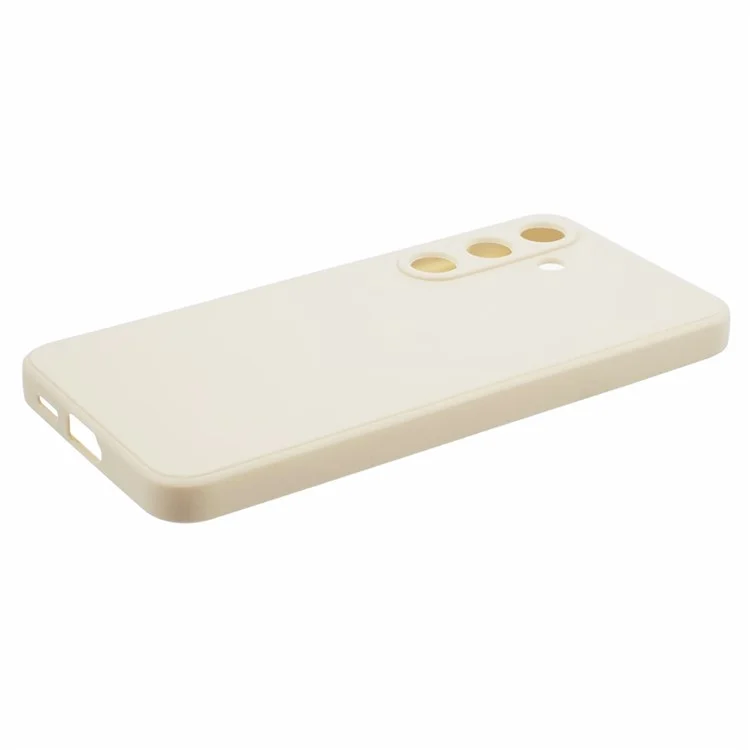For Samsung Galaxy S24 TPU Case Straight Edge Camera Protection Phone Cover - White