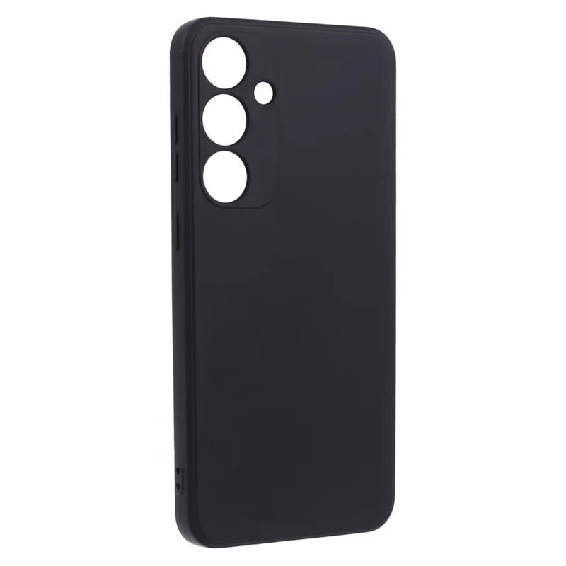 For Samsung Galaxy S24+ Phone Case Straight Edge Slim Design TPU Cover - Black