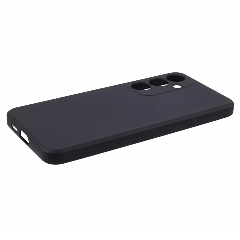 For Samsung Galaxy S24+ Phone Case Straight Edge Slim Design TPU Cover - Black