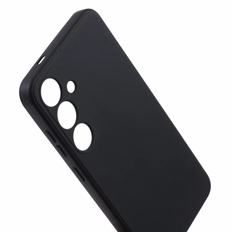 For Samsung Galaxy S24+ Phone Case Straight Edge Slim Design TPU Cover - Black