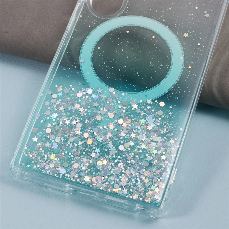 JTW Series For Samsung Galaxy S24 Ultra Magnetic Phone Case Slim-Fit Epoxy TPU+Acrylic Shell - Green
