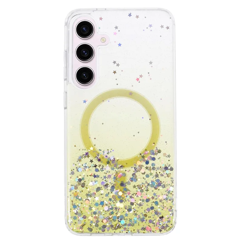 JTW Series For Samsung Galaxy S24 TPU+Acrylic Case Drop-proof Epoxy Phone Cover Magnetic Case - Yellow