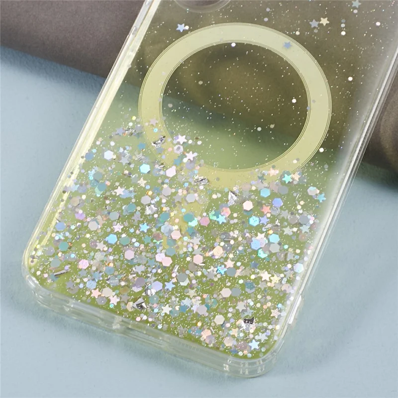 JTW Series For Samsung Galaxy S24 TPU+Acrylic Case Drop-proof Epoxy Phone Cover Magnetic Case - Yellow