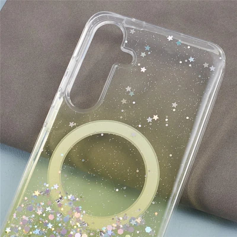 JTW Series For Samsung Galaxy S24 TPU+Acrylic Case Drop-proof Epoxy Phone Cover Magnetic Case - Yellow