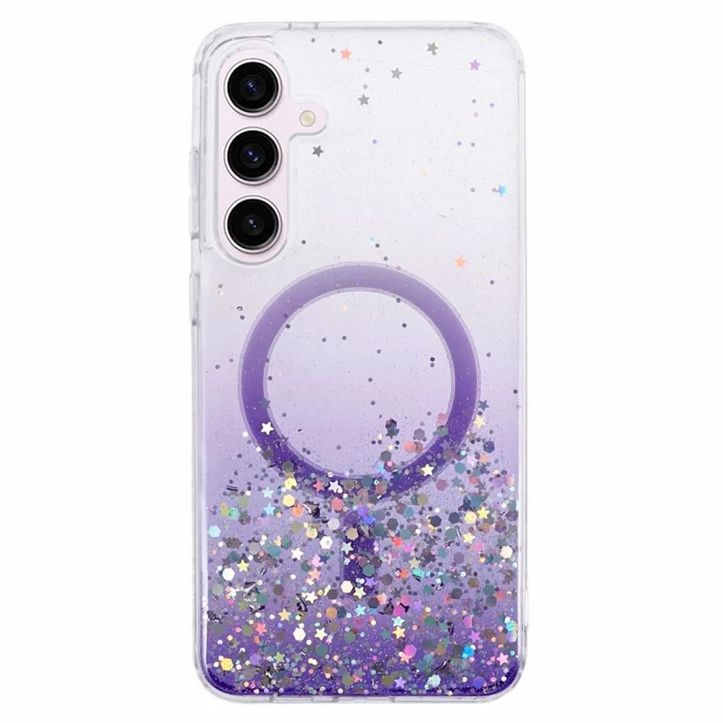 JTW Series For Samsung Galaxy S24 TPU+Acrylic Case Drop-proof Epoxy Phone Cover Magnetic Case - Purple
