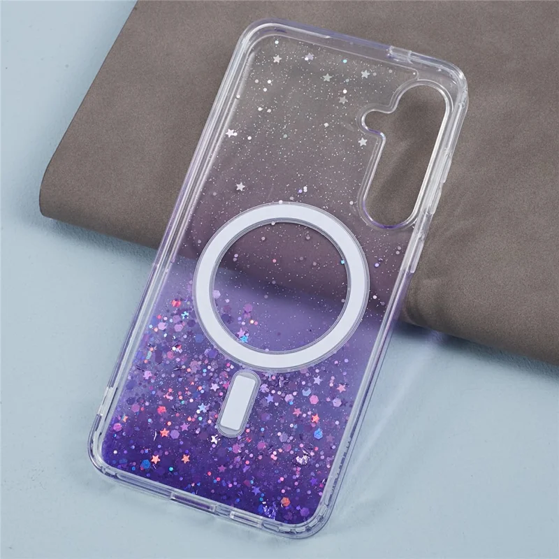 JTW Series For Samsung Galaxy S24 TPU+Acrylic Case Drop-proof Epoxy Phone Cover Magnetic Case - Purple