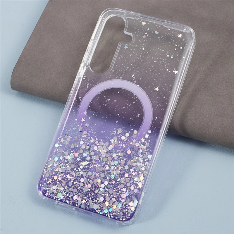 JTW Series For Samsung Galaxy S24 TPU+Acrylic Case Drop-proof Epoxy Phone Cover Magnetic Case - Purple