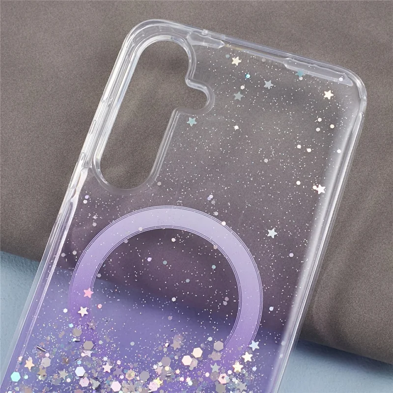 JTW Series For Samsung Galaxy S24 TPU+Acrylic Case Drop-proof Epoxy Phone Cover Magnetic Case - Purple