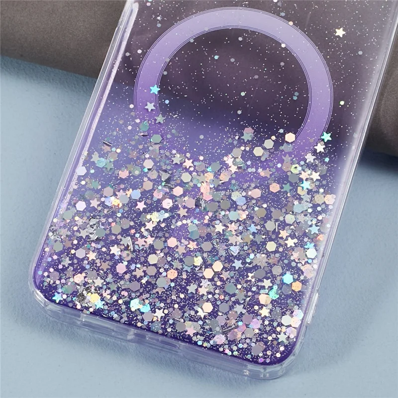 JTW Series For Samsung Galaxy S24 TPU+Acrylic Case Drop-proof Epoxy Phone Cover Magnetic Case - Purple