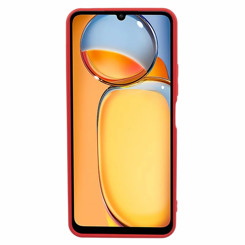 For Xiaomi Redmi 13C 4G / Poco C65 4G TPU Phone Case Anti-Scratch Soft Fiber Lining Cover - Red