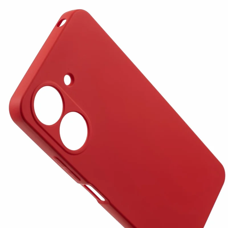 For Xiaomi Redmi 13C 4G / Poco C65 4G TPU Phone Case Anti-Scratch Soft Fiber Lining Cover - Red