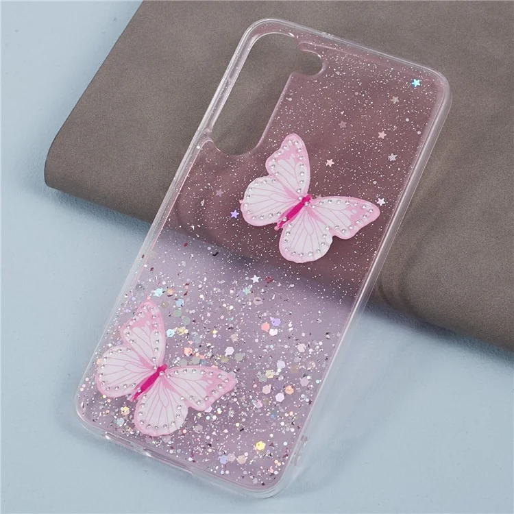Série AW para Capa do Samsung Galaxy S24+ Big Rear Lens Hole TPU+PVC Protective Cover - Pink