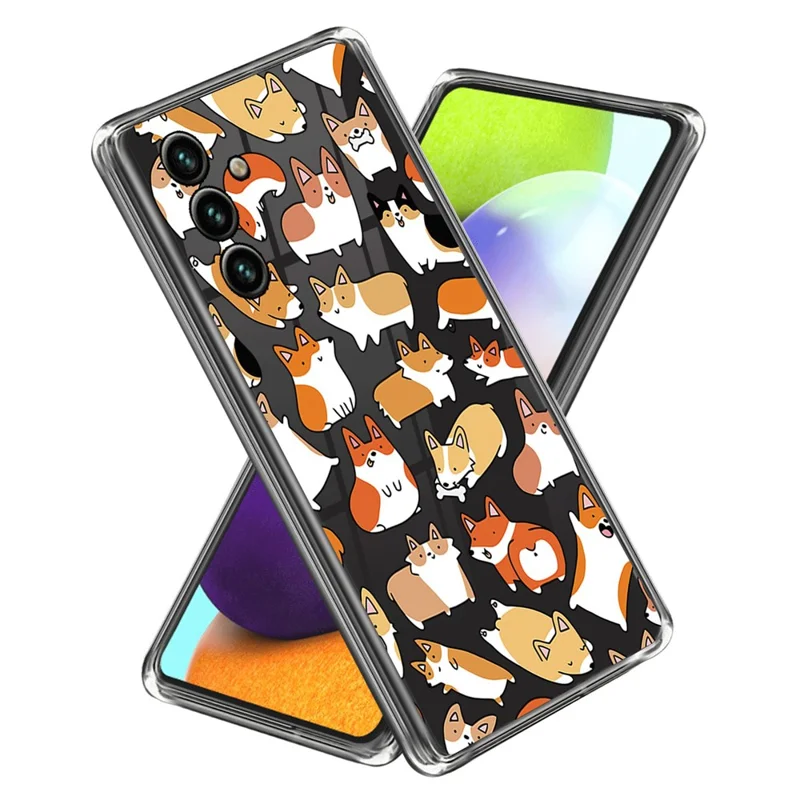 For Samsung Galaxy A35 5G TPU Phone Case Protective Pattern Printing Shell Cover - Dogs Sticker