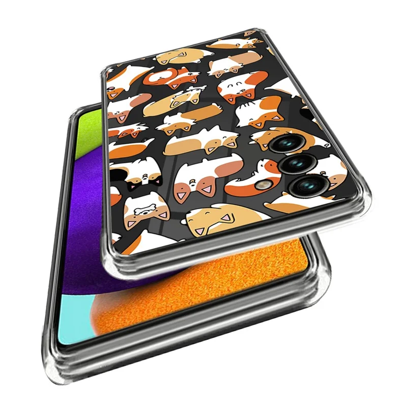 For Samsung Galaxy A35 5G TPU Phone Case Protective Pattern Printing Shell Cover - Dogs Sticker