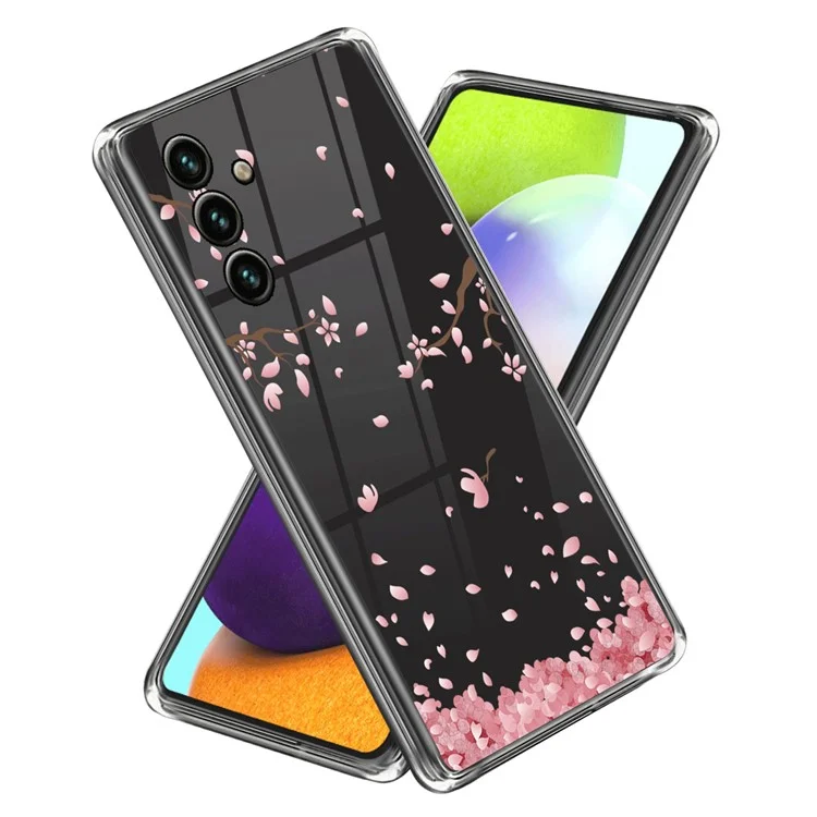 Para Samsung Galaxy A15 4G Soft TPU Cover Pattern Printing Phone Case - Sakura