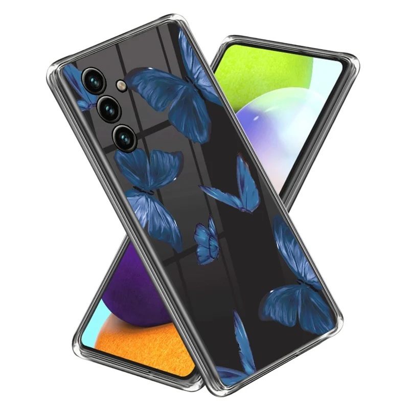 For Samsung Galaxy A15 4G Soft TPU Cover Pattern Printing Phone Case - Blue Butterflies